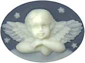 Kelmscott Angel on Navy Needle Minder